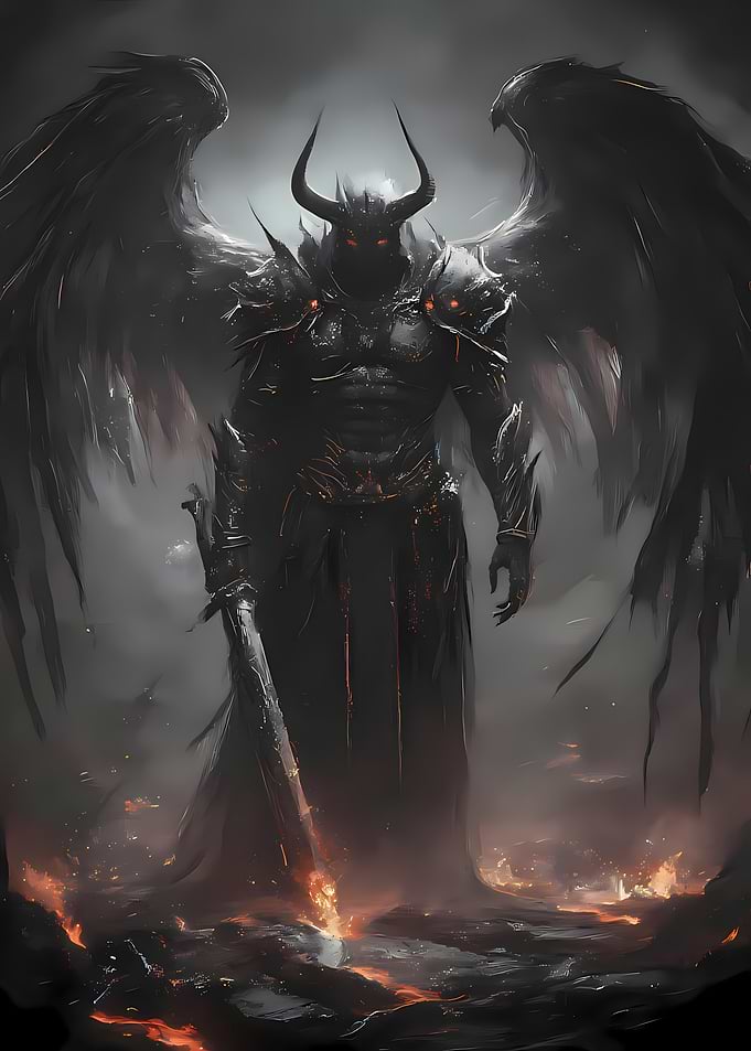 Dark Angel Warrior with Sword