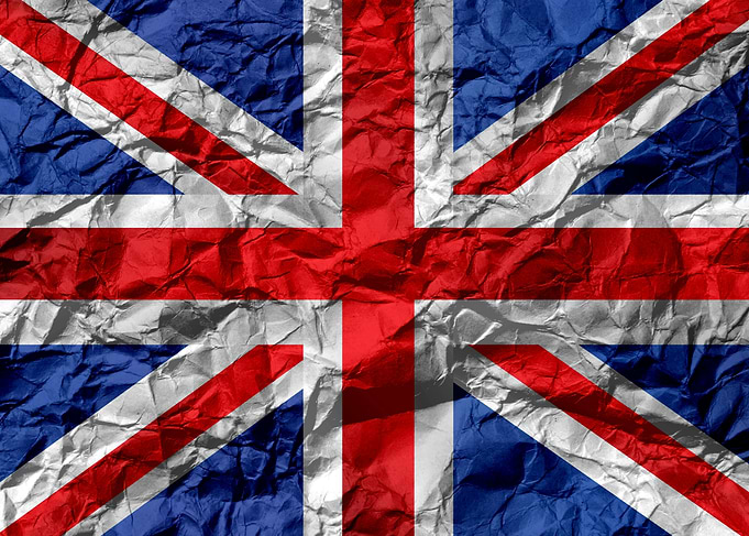Crumpled Union Jack Flag