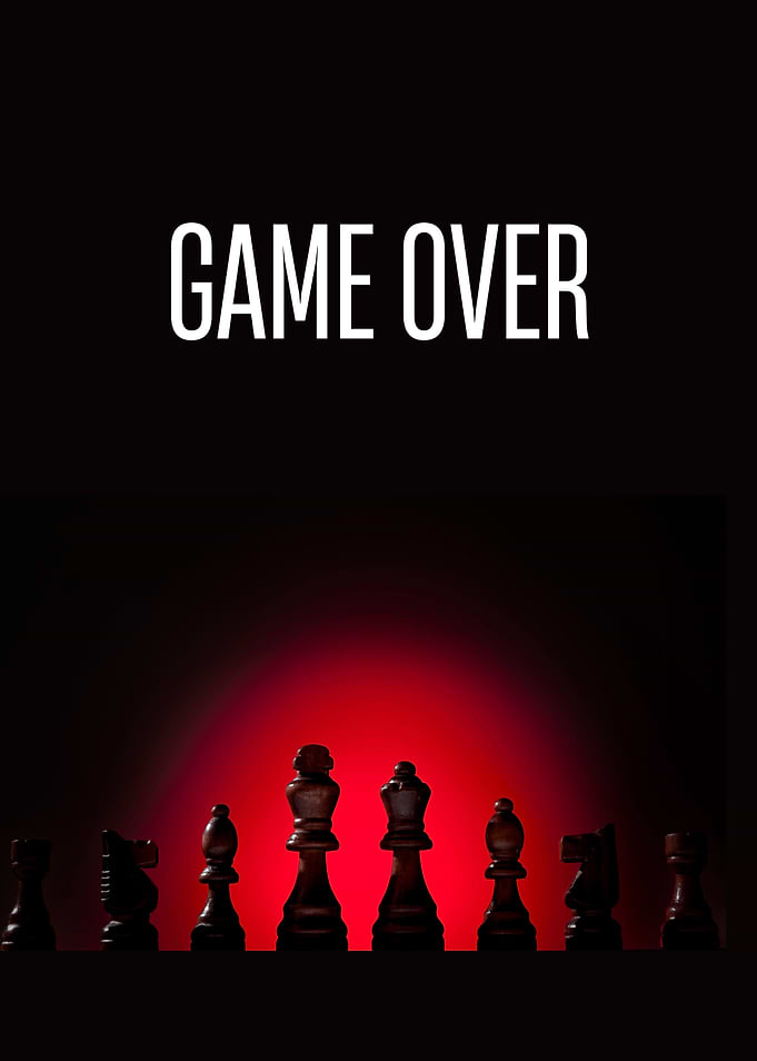 Game Over Chess Pieces