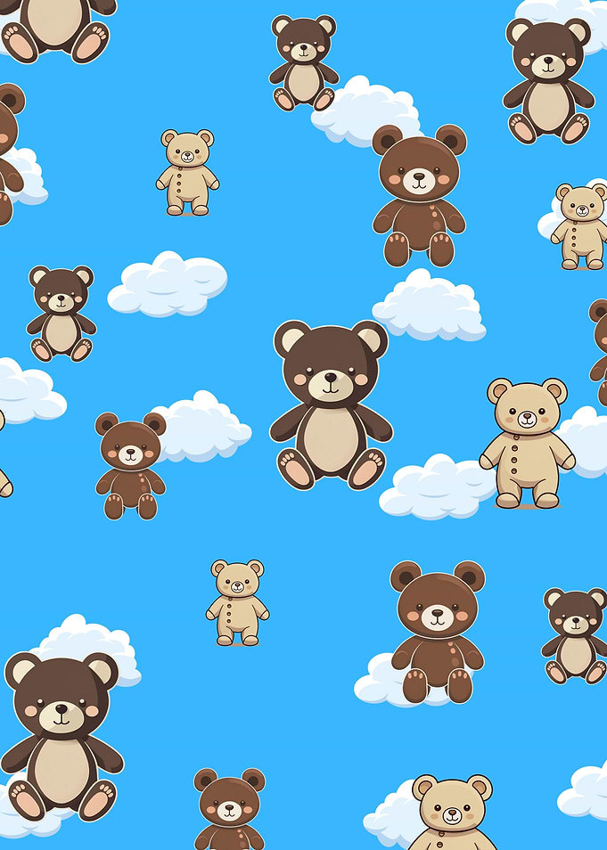 Teddy Bears in the Sky Pattern
