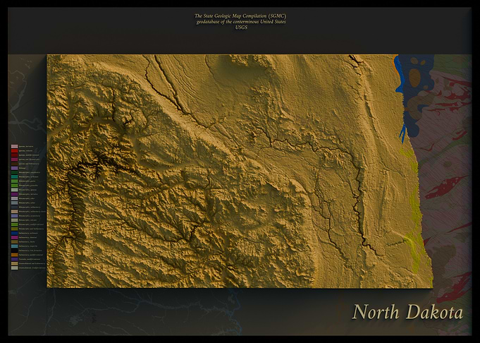 North Dakota Geological Map