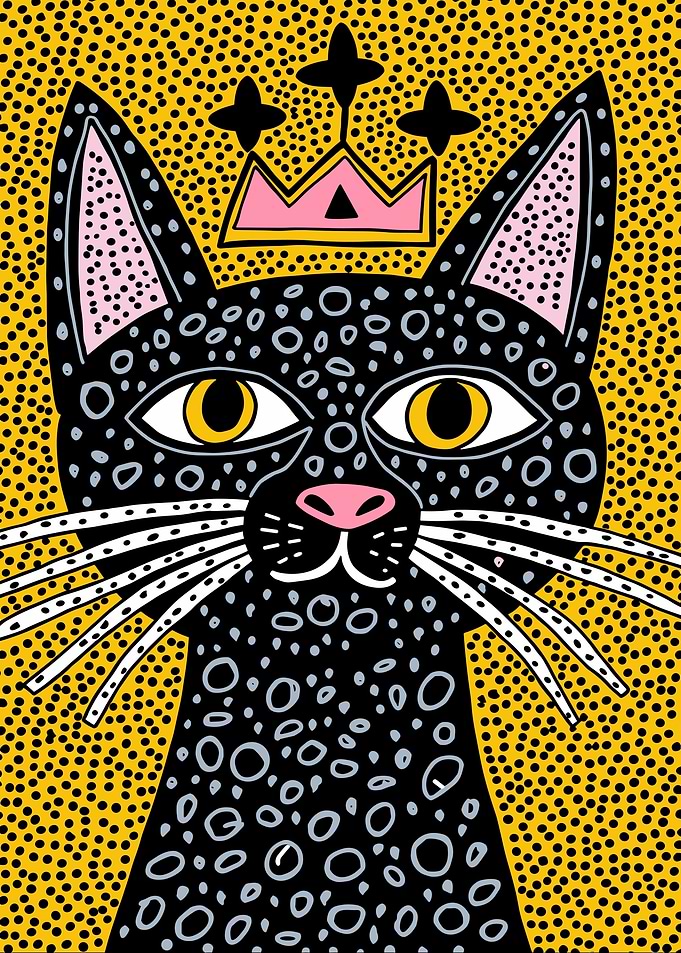 Queen Cat Art