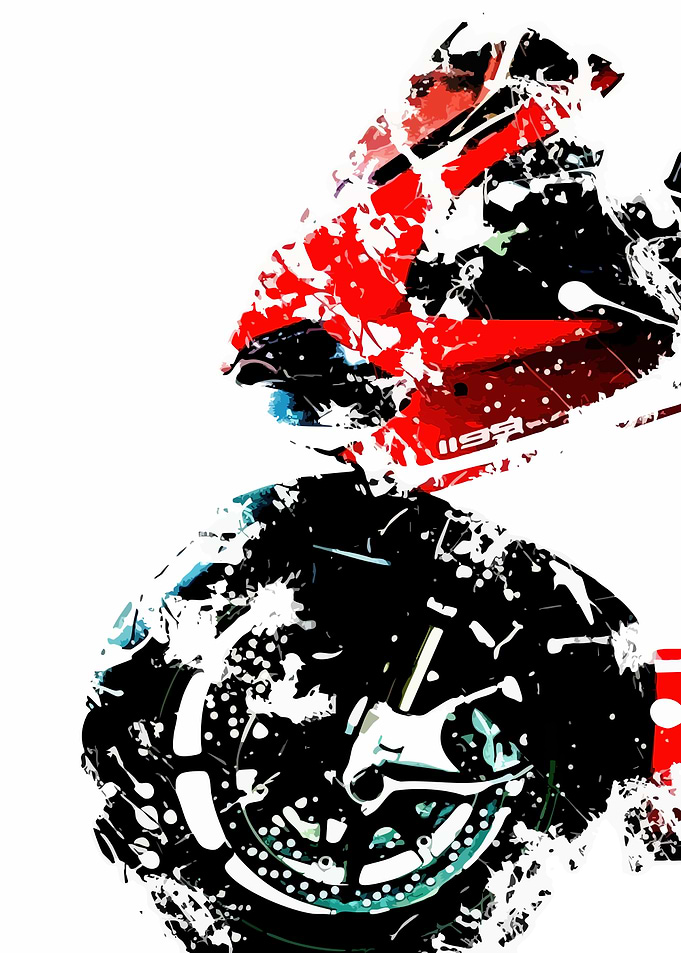 Abstract Motorcycle Art