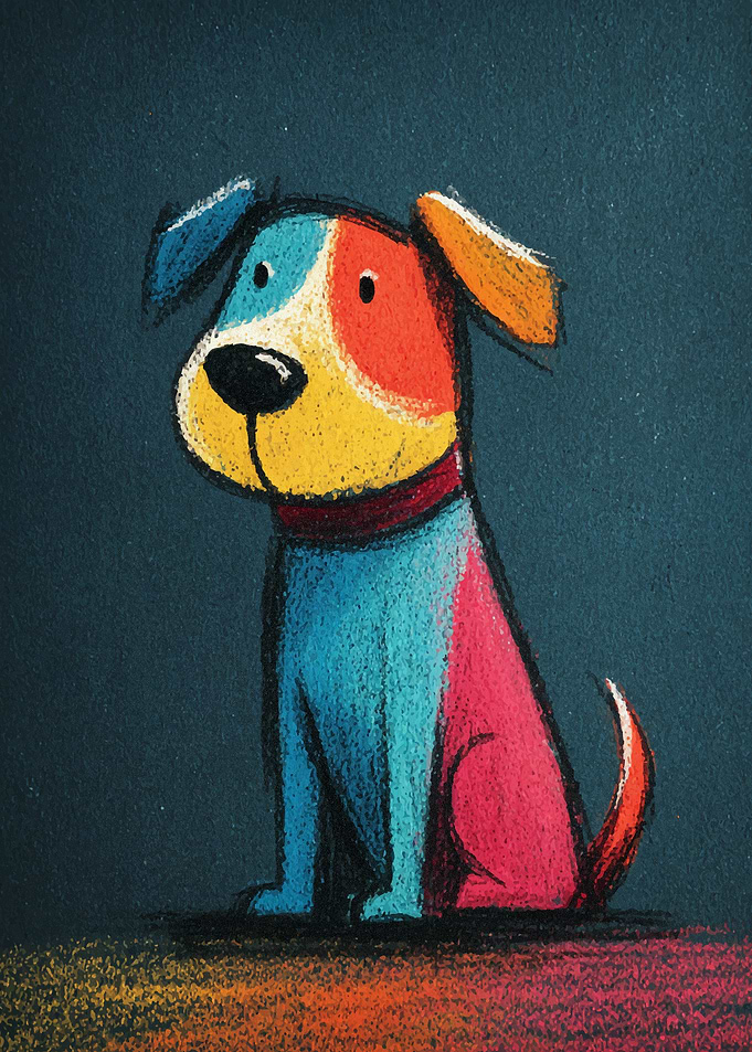 Colorful Dog Illustration