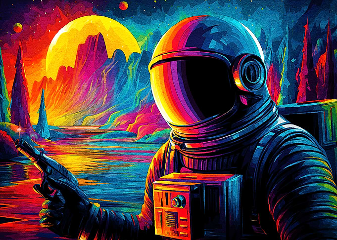 Colorful Astronaut Alien