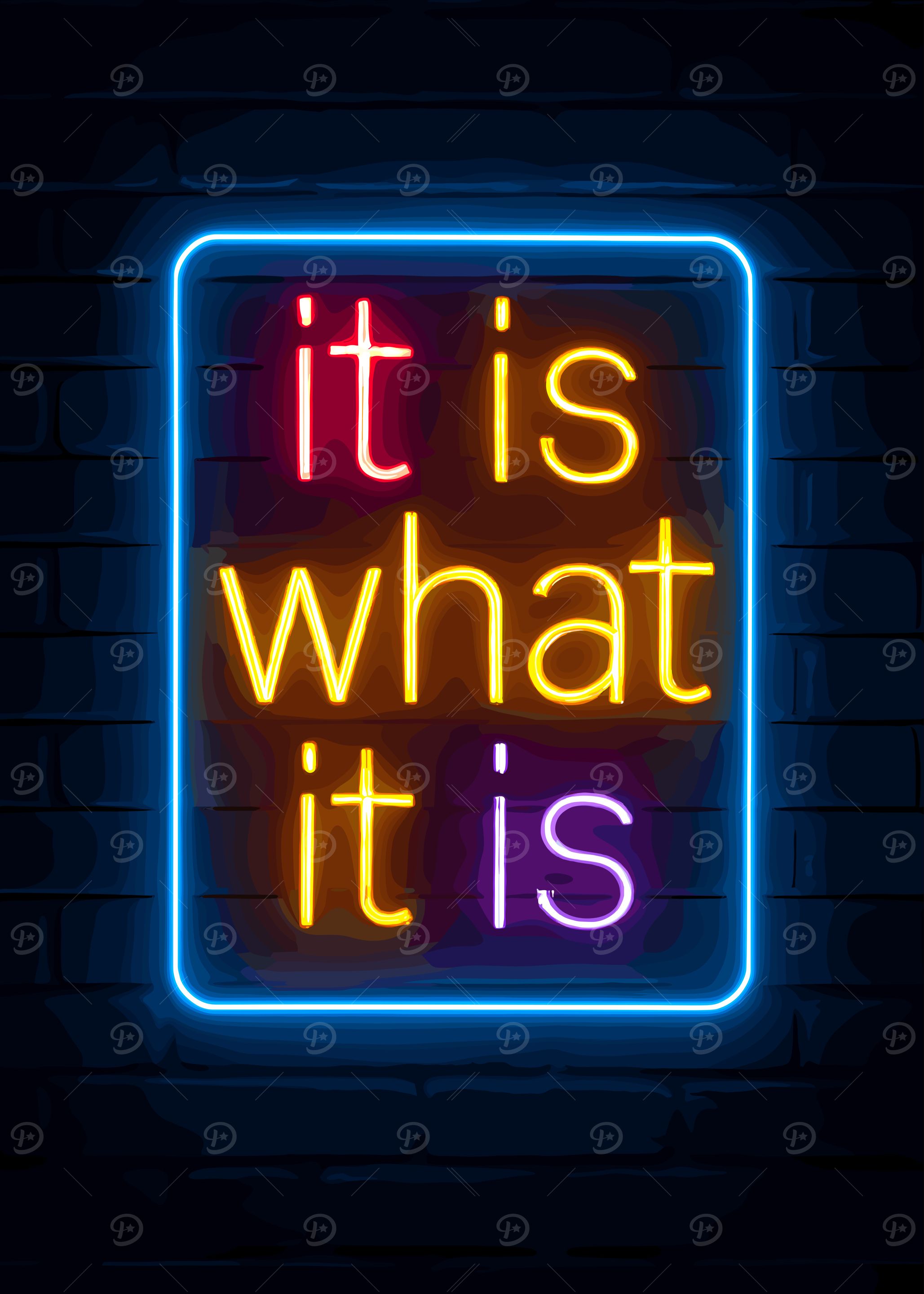 It is what it is neon