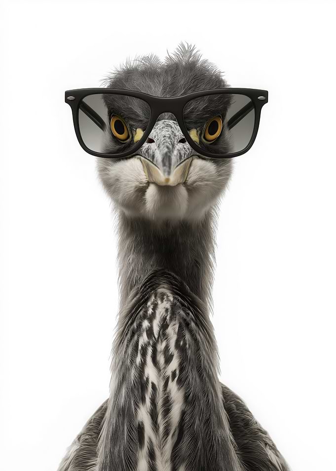 Cool Heron bird with Sunglasses
