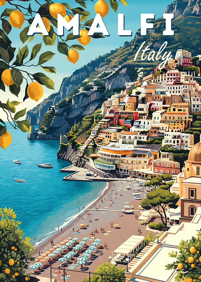 Amalfi Coast Italy Scenic View
