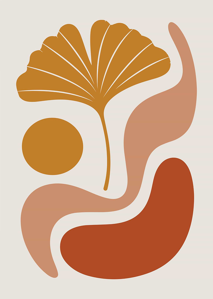 Abstract Ginkgo Leaf