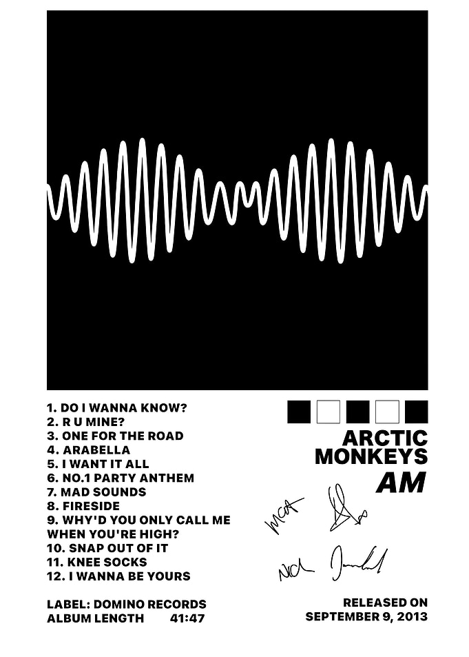 Arctic Monkeys AM Album Cover Art