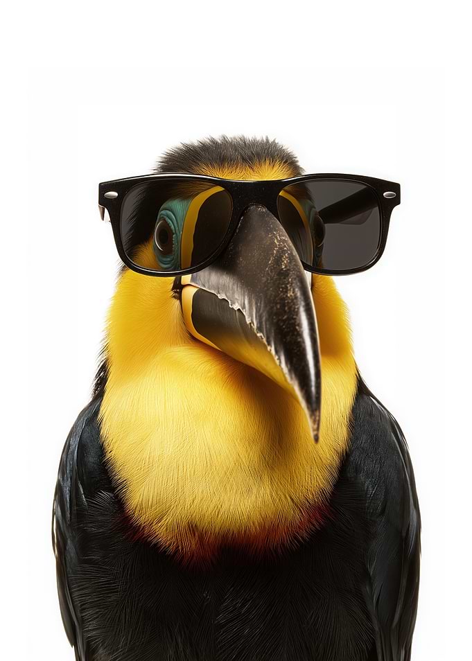 Cool Toucan with Sunglasses