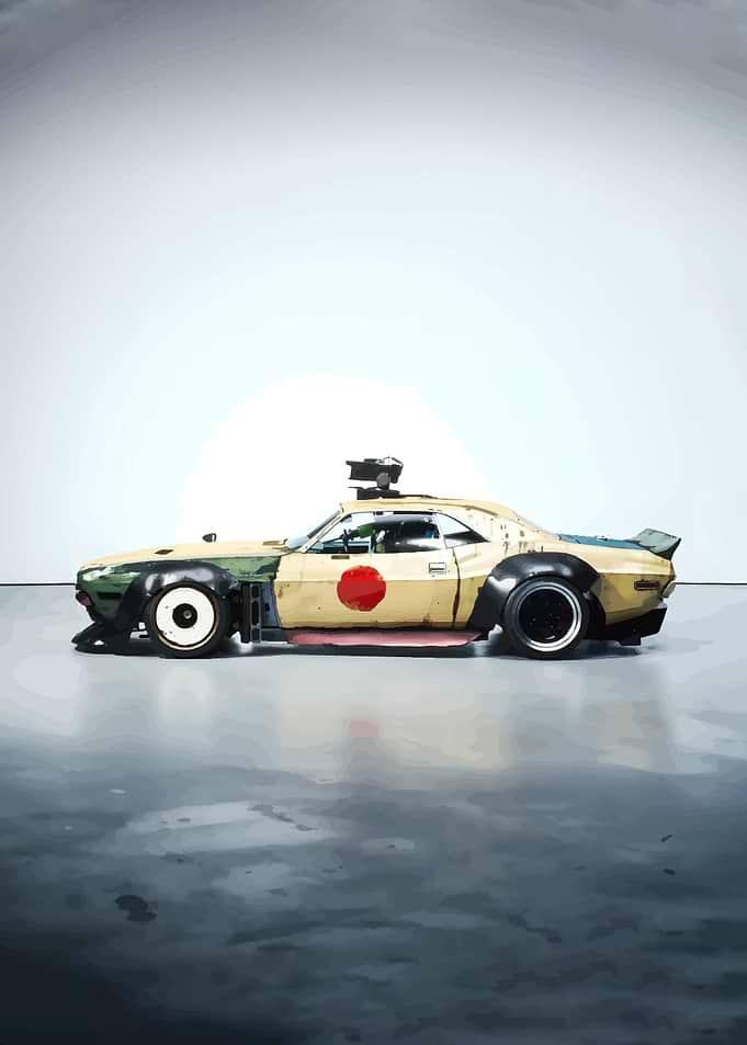 Mazda Modified Car with Japanese Symbol