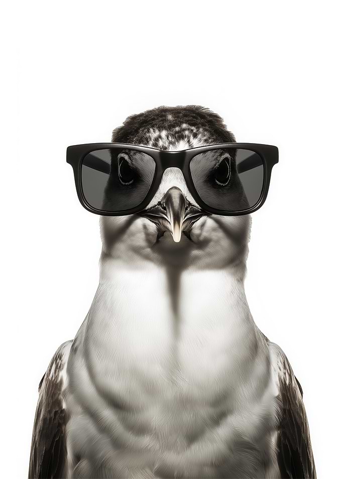 Cool Tern bird with Sunglasses