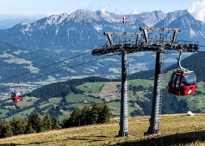 CABLE CAR,KUFSTEIN,KAISER MOUNTAINS,AUSTRIA