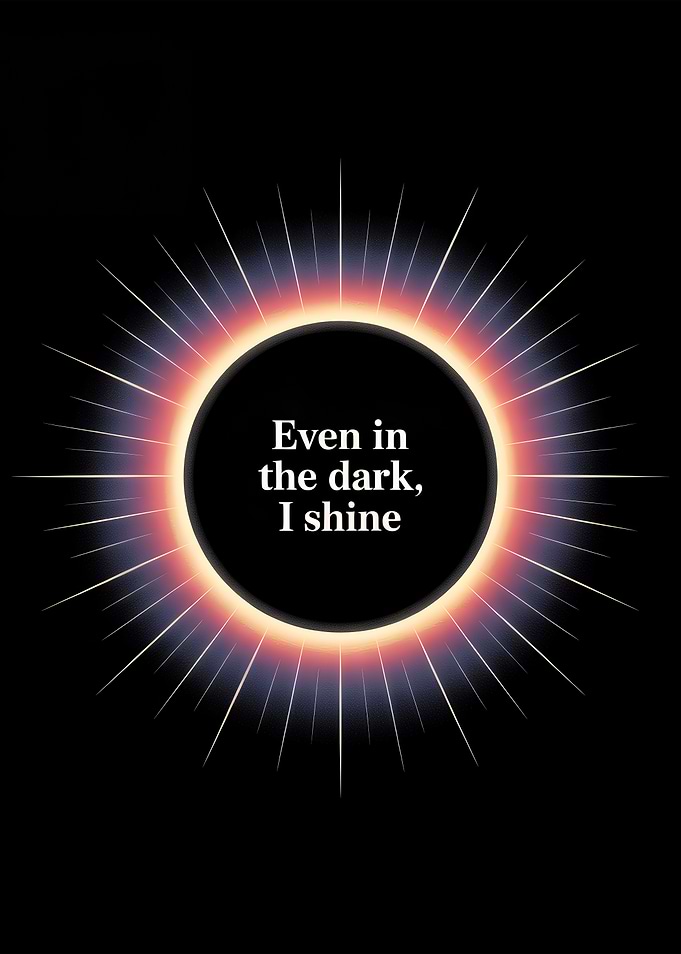 Even in the dark, I shine