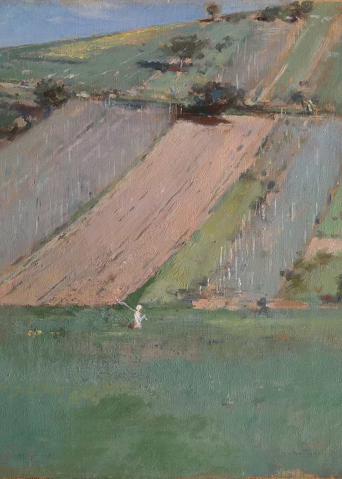 Landscape Painting with Figure