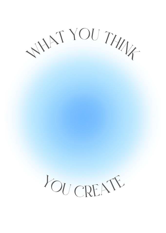 Inspirational Quote with Blue Aura