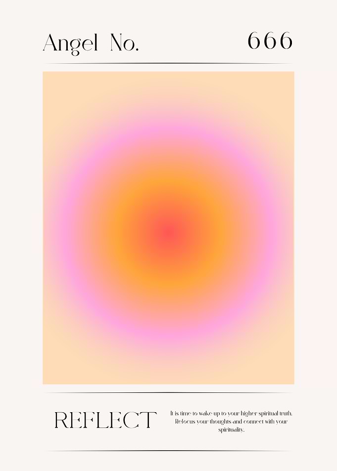 Angel Number 666 Reflect Poster