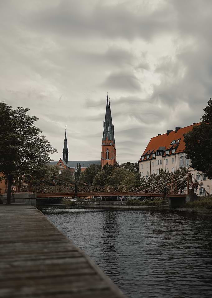 Cityscape with River and Church