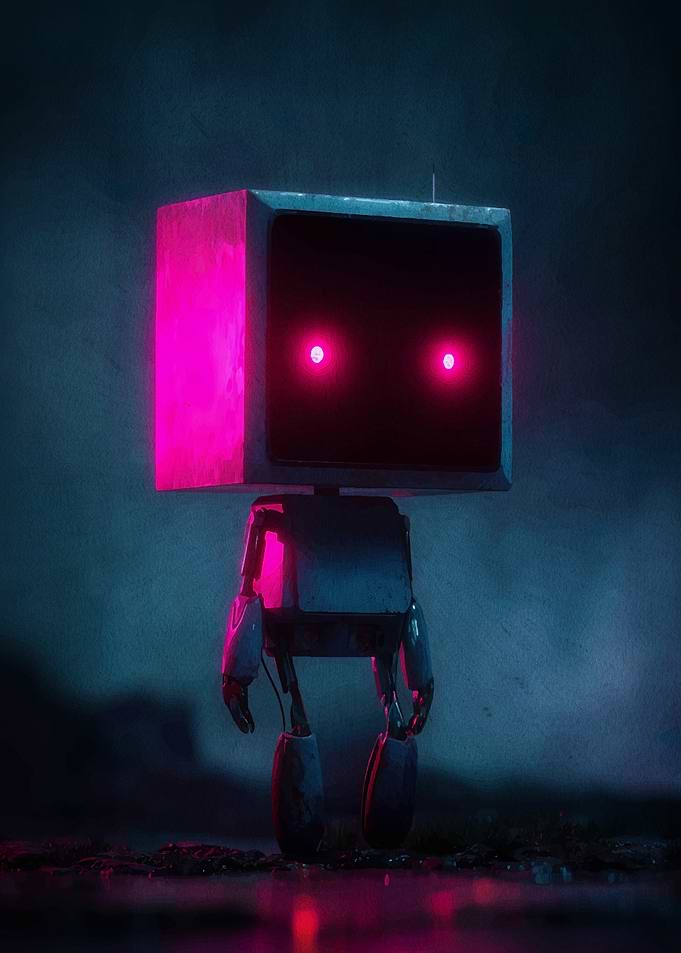 Robot with TV Head