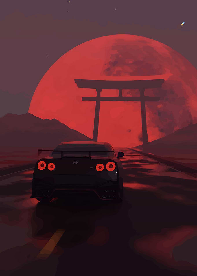 Nissan GTR at Torii Gate