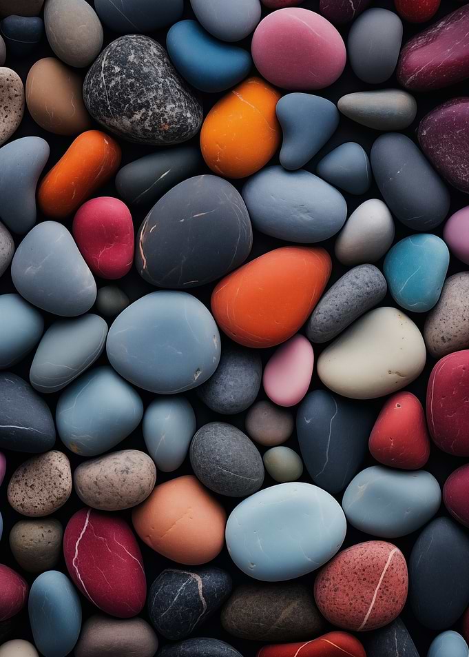 Colorful Smooth Stones