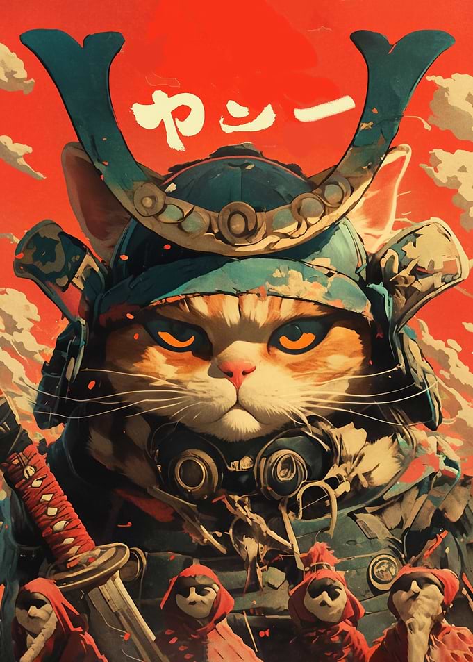 Samurai Cat Warrior