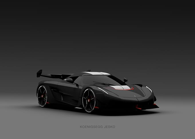Koenigsegg Jesko Black and White