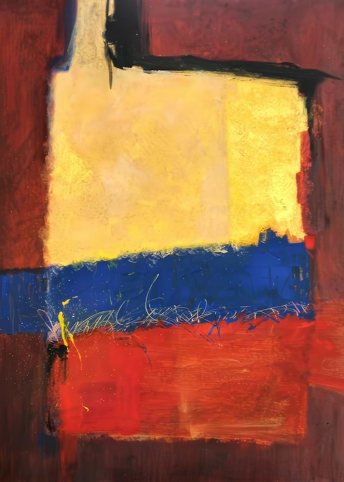 Abstract Painting with Geometric Shapes