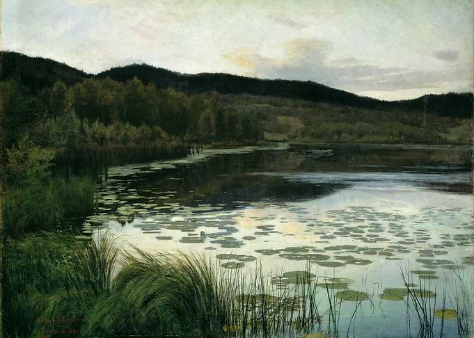 Lake Landscape Painting