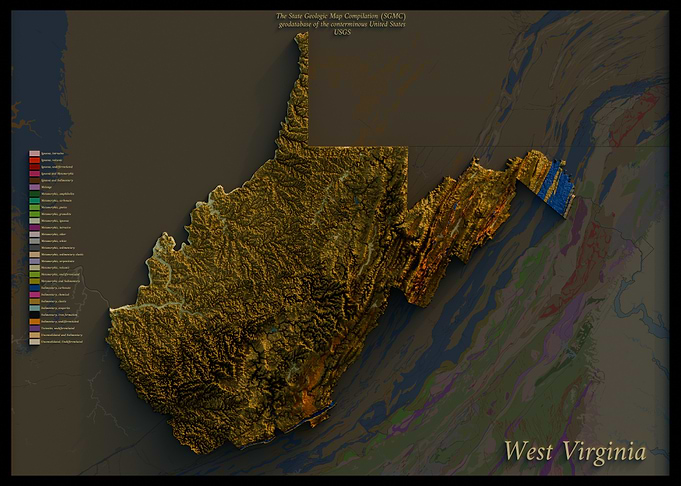 West Virginia Geological Map
