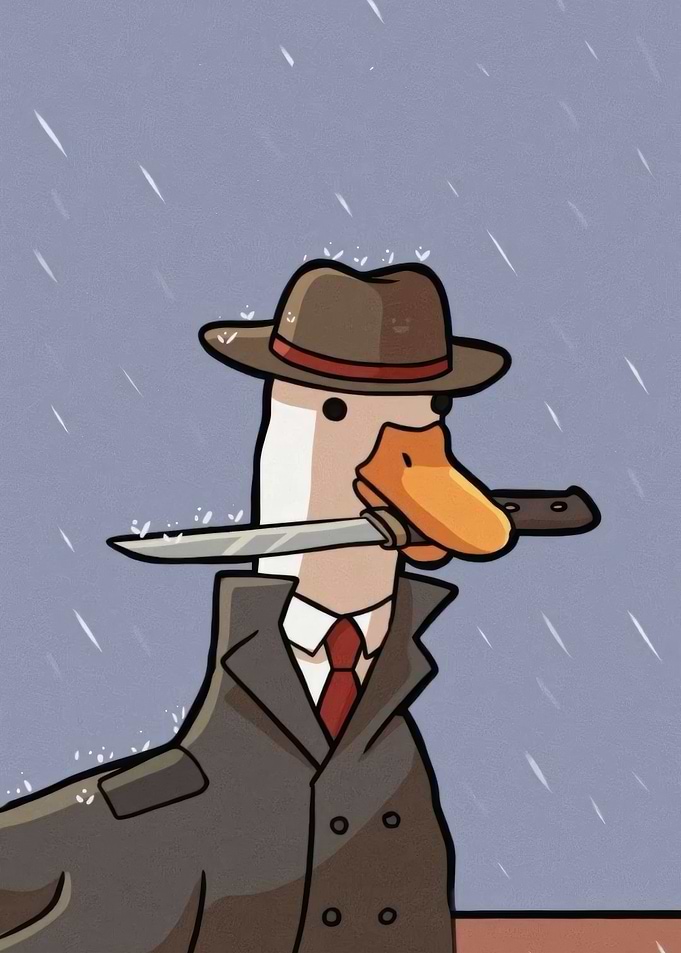 Goose Detective with Knife