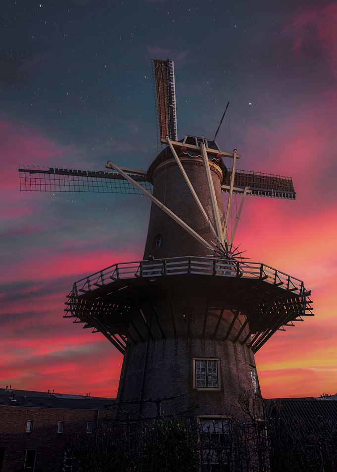 Windmill at Dusk