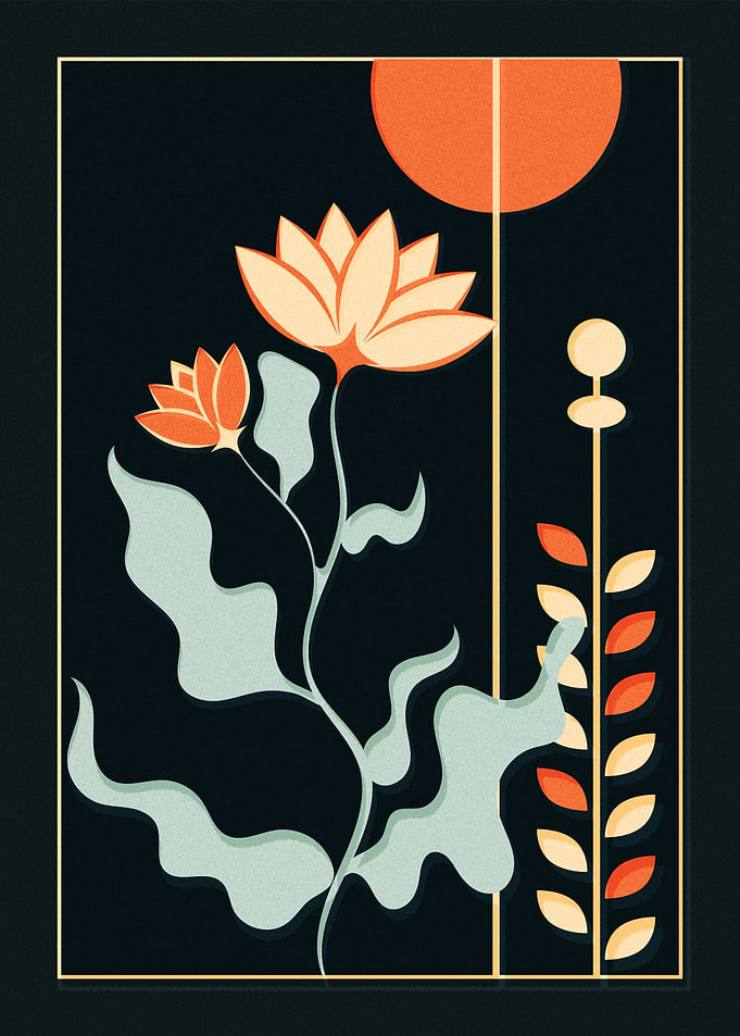 Floral Geometry – Sunrise Harmony