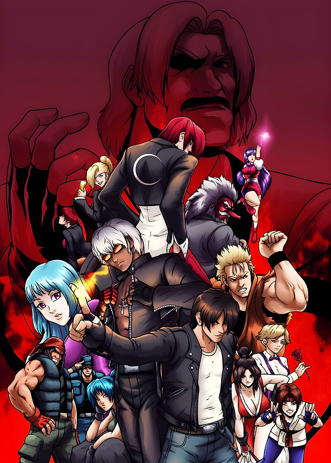 King of Fighters characters illustration