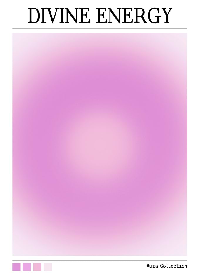 Divine Energy Aura Gradient Poster