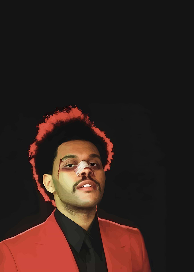 The Weeknd Portrait with Injuries