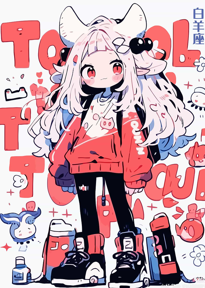 Anime Girl with Sheep Horns