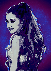 Ariana Grande Portrait with Graphic Style