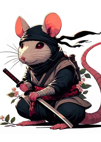 Ninja Mouse with Katana