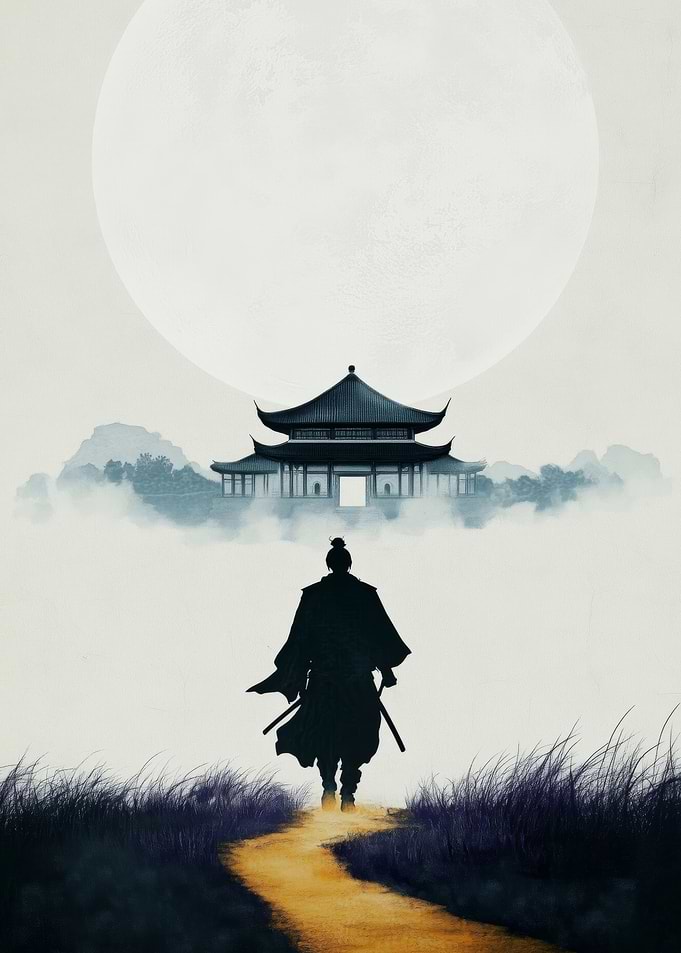 Samurai And Temple