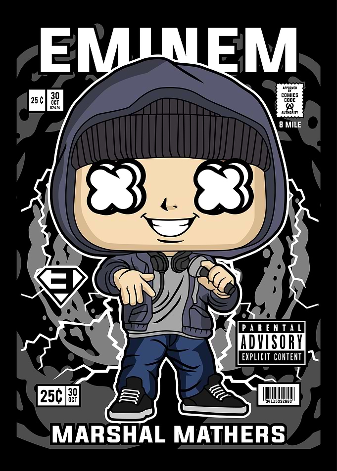 Eminem Cartoon Comic Book Cover Art