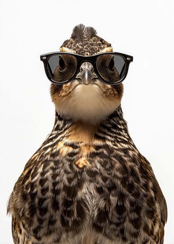 Cool Quail bird with Sunglasses