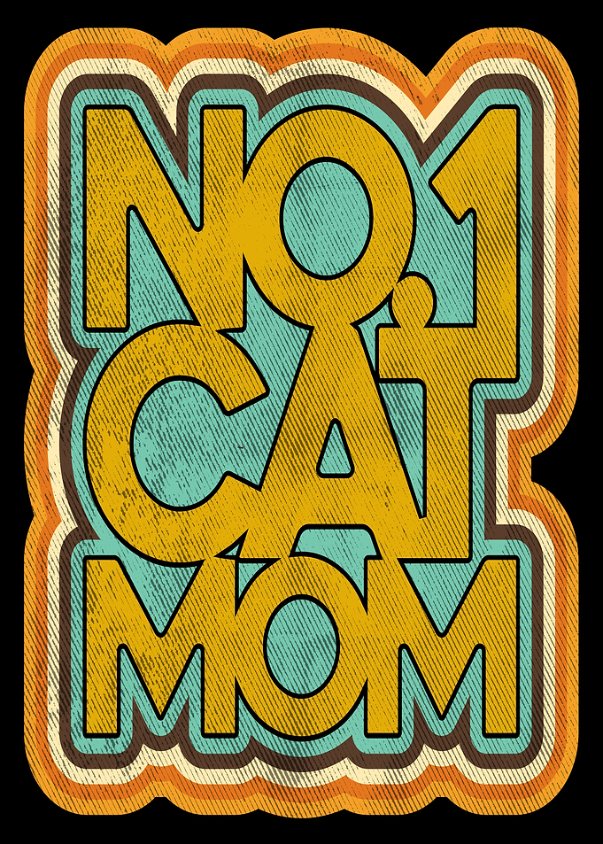 Cat Mom Retro Design