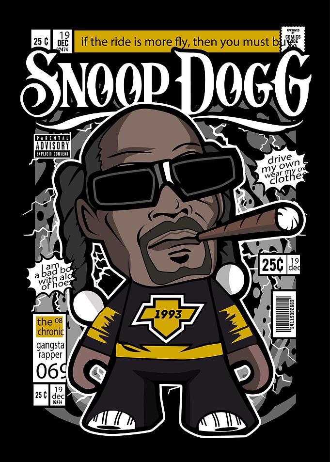 Snoop Dogg Cartoon Comic Cover Art