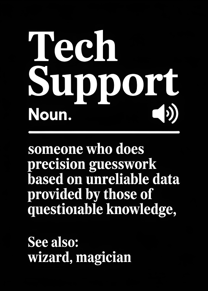 Tech Support Definition Poster