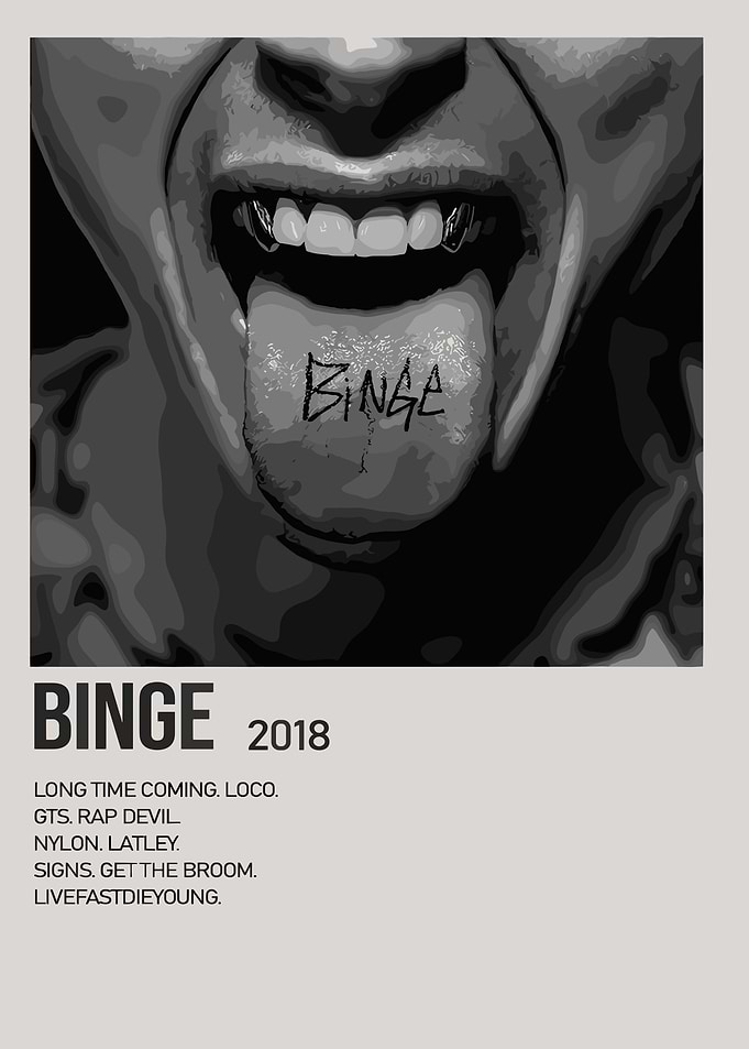 Machine Gun Kelly Binge 2018 Album Cover Art