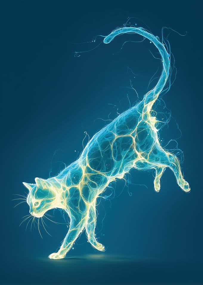 Electric Cat Illustration