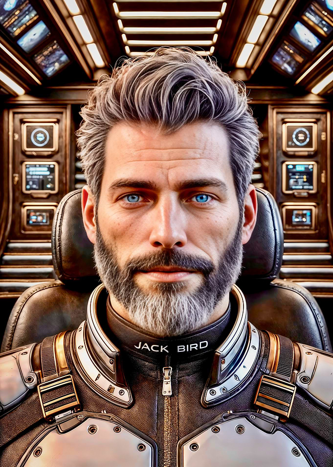 Jack Bird: Spaceship Pilot Portrait