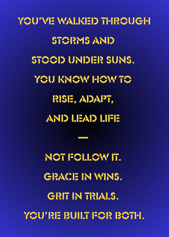 Inspirational Quote on Blue Background